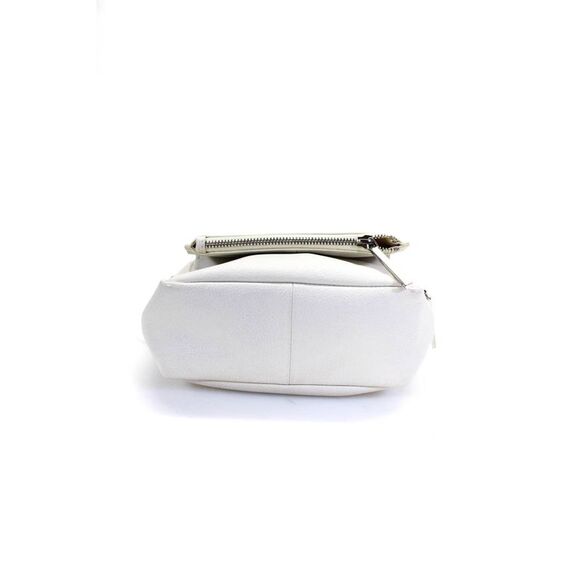 Whistles Womens Bibi Small Leather Flap Crossbody Handbag White - Picture 4 of 6